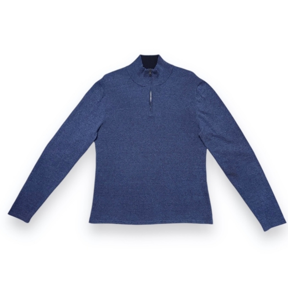 ZACHARY PRELL Higgins Cotton & Cashmere Quarter Zip Sweater